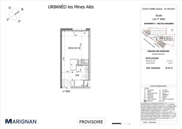 Appartement Studio à vendre  1 pièce - 18,66 m2 ALES - 30