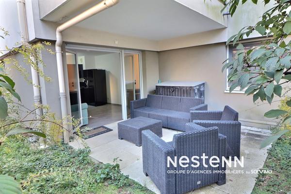 Appartement rez-de-jardin Saint Priest Revaison 3 pièces 58 m2, terrasse, jardin 24.4m2, garage fermé en sous-sol
