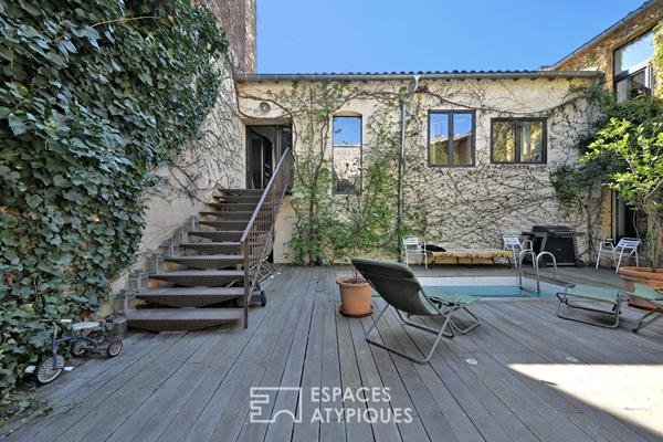 Maison de ville avec cour intérieure et piscine quartier Révolution