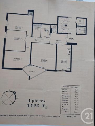 Appartement F4 à vendre  4 pièces - 74,50 m2 FRANCONVILLE LA GARENNE - 95