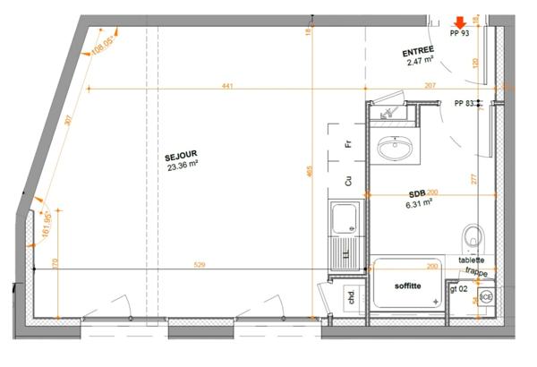 Studio neuf en RDC à vendre ISSY LES MOULINEAUX (92130) surface habitable 31.53 m2 + cave