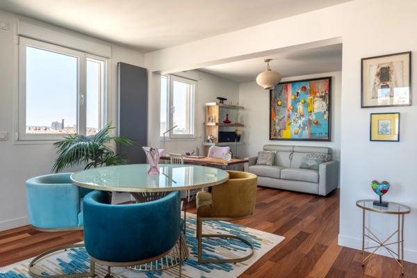 Lyon 3ème - Part-Dieu - Appartement Toit-terrasse de 110,57 m² - 2 chambres poss. 3 - Garage Double