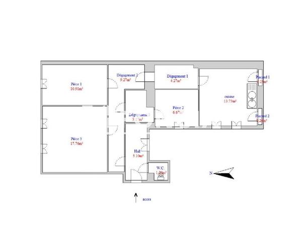 Location Local commercial 4 pièces 81.6 m² - 3 PLACE JEAN JAURES Saint Etienne 42000