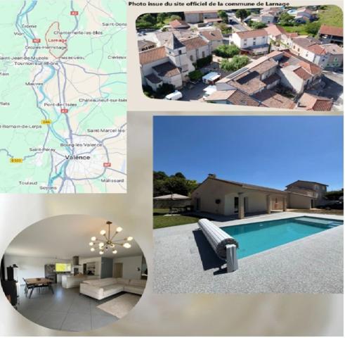 Maison Moderne avec Piscine - Au Cœur des Vignobles - LARNAGE (26) - Cadre de Vie Privilégié