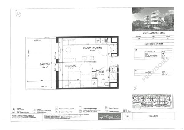 Appartement · Location Lattes (34970) 2 pièces · 39m²