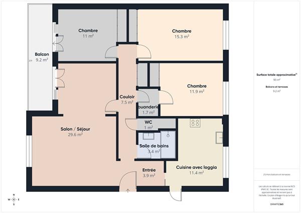 VALENCE SUD ? Appartement T5 de 93 m2 avec balcon, garage et cave