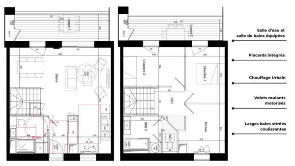 Appartement à vendre 4 pièces 88 m² Villeurbanne