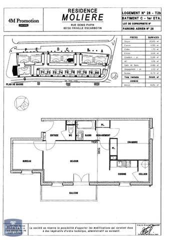 Appartement à louer 2 pièces 54.64m² Friville-Escarbotin (80130)