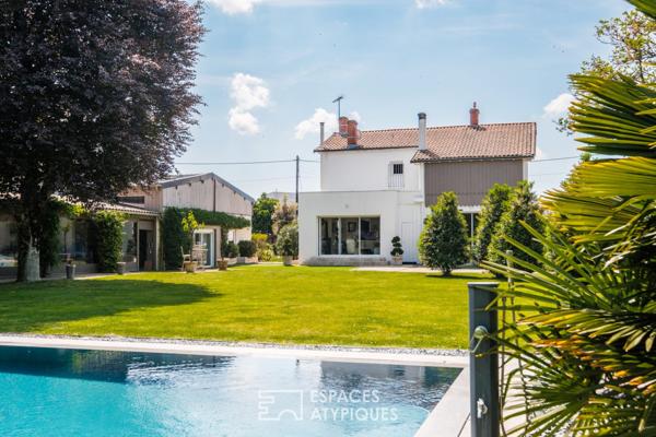 Maison rénovée et son parc en bord de Sèvre