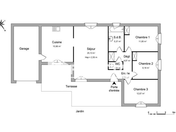 Location Maison 4 pièces 87.89 m² - 16 RUE ANDRE MALRAUX L'isle-jourdain 32600