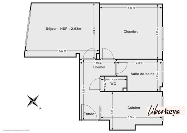 2 pièces de 36m2 isolé et au calme - Rue Raymond Losserand