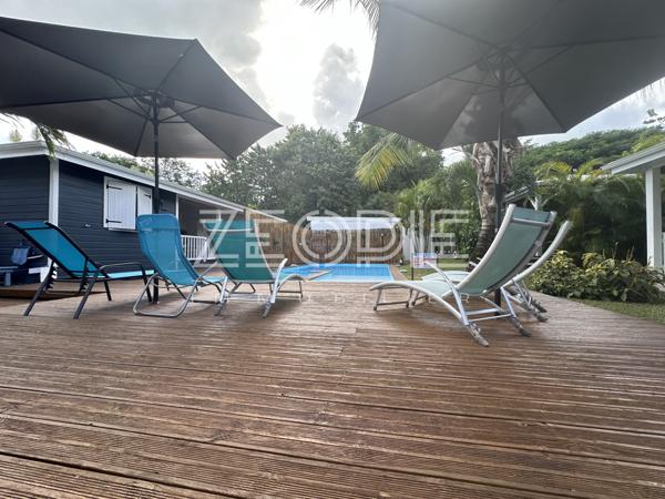 Saint-François (97118) Exclusivite ZEOPIE Immobilier : bungalow 2 chambres avec terrasse privative dans petite copropriété avec pisci