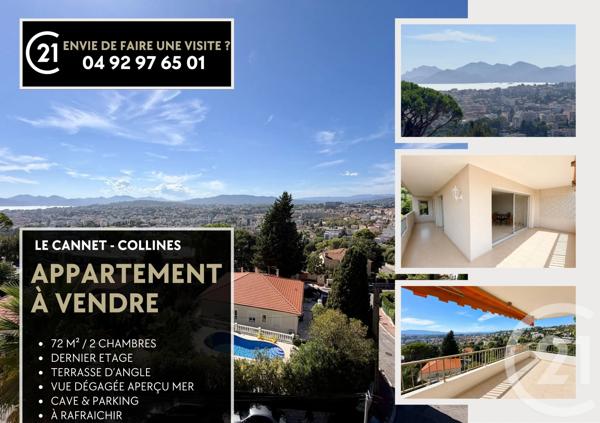 Appartement F3 à vendre  3 pièces - 71,13 m 2   LE CANNET  - 06