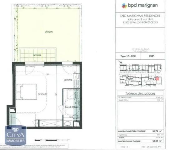 Appartement à louer 1 pièce 32.72m² Antony (92160)
