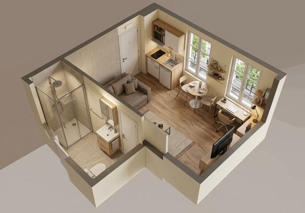 Studio occupé - idéal investisseur