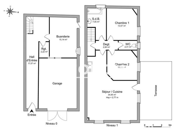Location Maison 3 pièces 72.36 m² - 6 RUE ARTHUR RIMBAUD Le Passage 47520