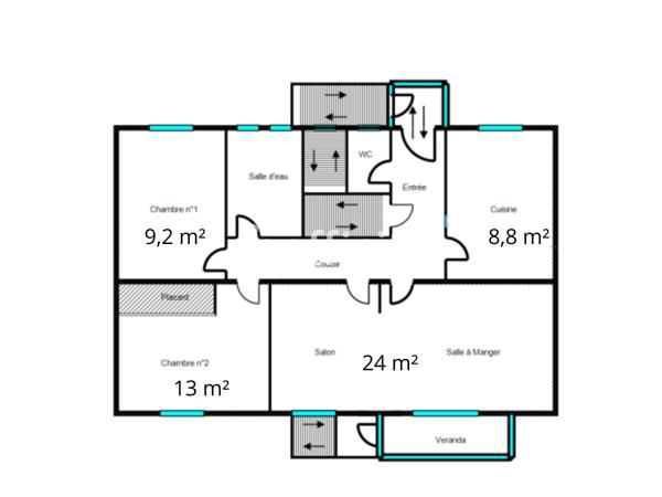 Maison
         3 pièces
        - 80 m² 199 000 € *