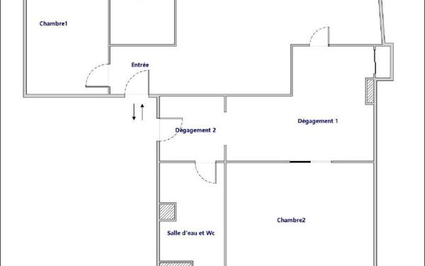 Appartement à vendre    3 pièces • 61,23 m2 Paris 17