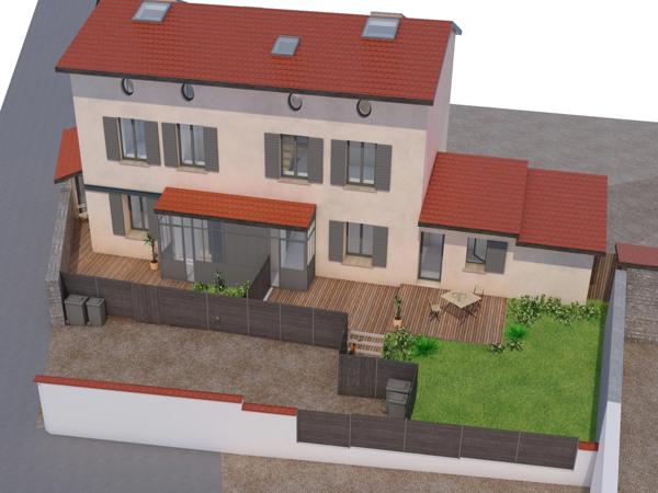 Maison de village à vendre 5 pièces CHAZAY D'AZERGUES (69) charme, jardin, centre