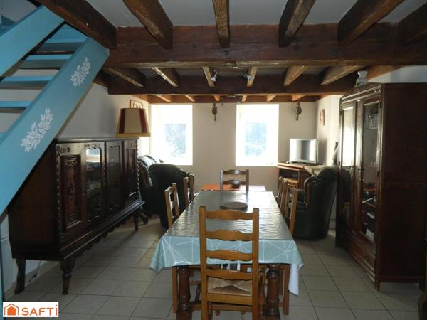 Maison de village 104m², garage parking + T1 loué