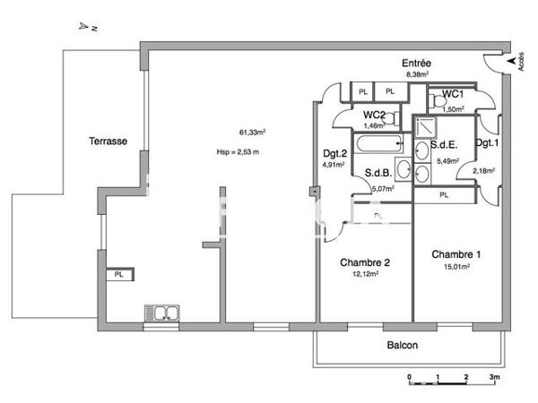 Location Appartement 3 pièces 117.5 m² - 7 AVENUE DU PORT ROUSSILLON Canet En Roussillon 66140