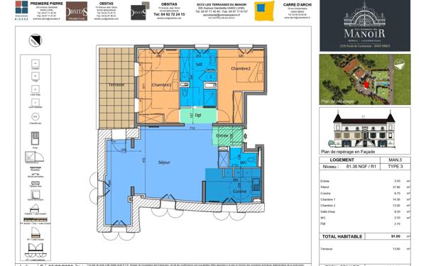 Appartement à vendre    3 pièces • 91 m2 Nîmes