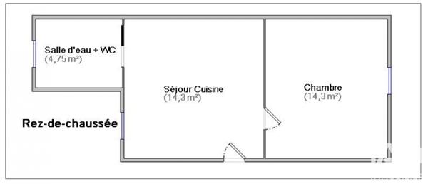 Appartement à vendre 2 pièces 33,35 m² Melun