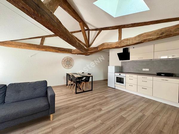 Charmant appartement avec poutres apparentes loué meublé en plein coeur de Saint Amour