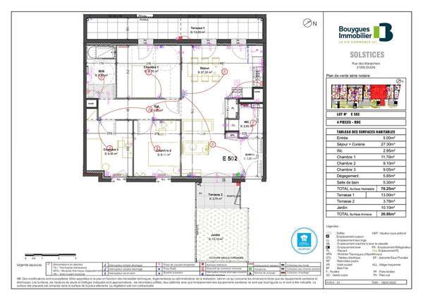 Appartement Dijon 4 pièce(s) 76,30m²