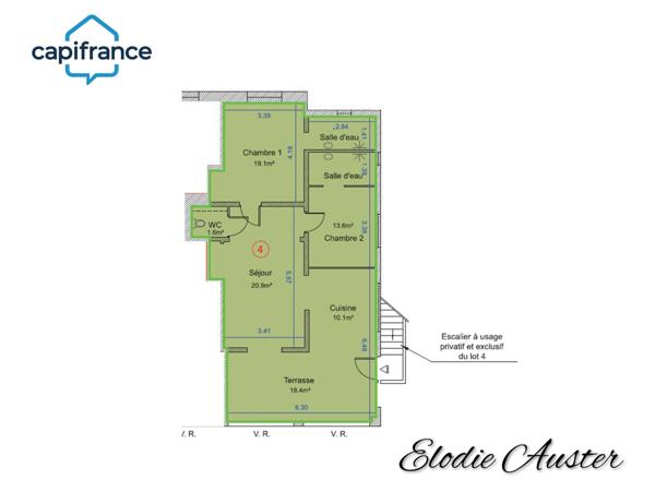 Superbe appartement Vue Mer T3 A VENDRE SAINT FRANCOIS (971)