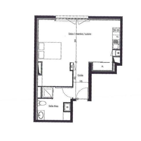 Appartement 1 pièce                                        - 44300 Nantes - Beaujoire-Halvêque Réf : 11956