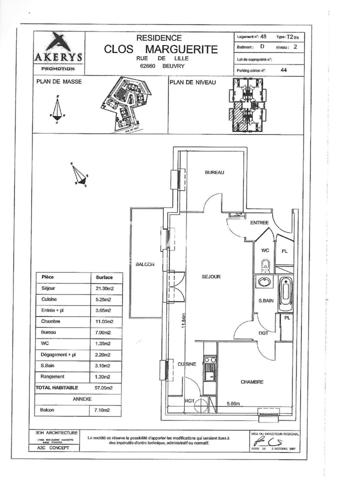 Appartement T3 avec balcon