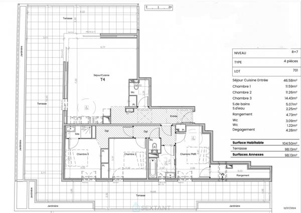Juan-les-Pins/ Vue Mer Panoramique/4P Appartement
