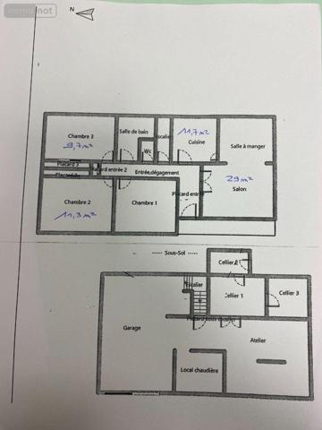 Maison à vendre à Saint-Genou dans l'Indre (36500), ref : 1050206