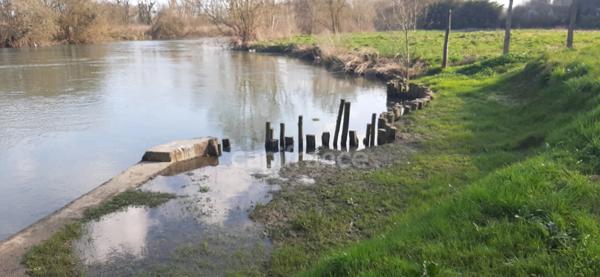 Dpt Sarthe (72), à vendre LA CHARTRE SUR LE LOIR terrain 817 m² bord de Loir (20m) avec compteur EDF