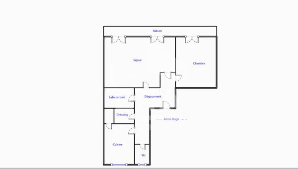 Appartement à vendre - Lyon  67,56 m² Balcon Étage élevé