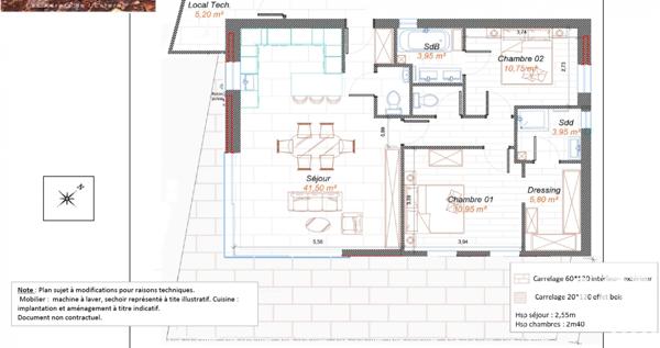 Appartement à vendre 3 pièces 85,55 m² Les Adrets-de-l'Estérel