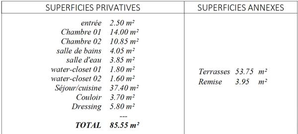 Appartement à vendre 3 pièces 85,55 m² Les Adrets-de-l'Estérel
