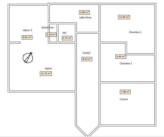 03200 VICHY -APPARTEMENT 3 PIÈCES AVEC CAVE QUARTIER DE FRANCE.
