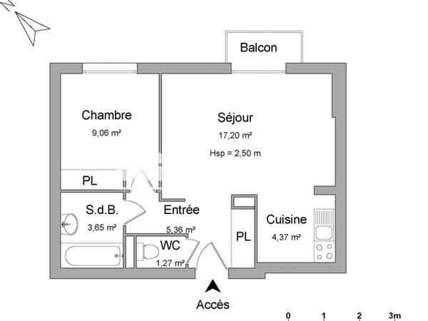 Location Appartement 2 pièces 40.91 m² - 29 RUE DES RESERVOIRS Chartres 28000