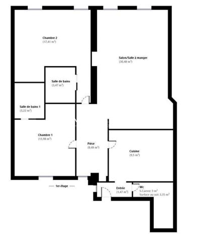 À vendre - Appartement - 92 m² - Paris - 75006 - Monnaie