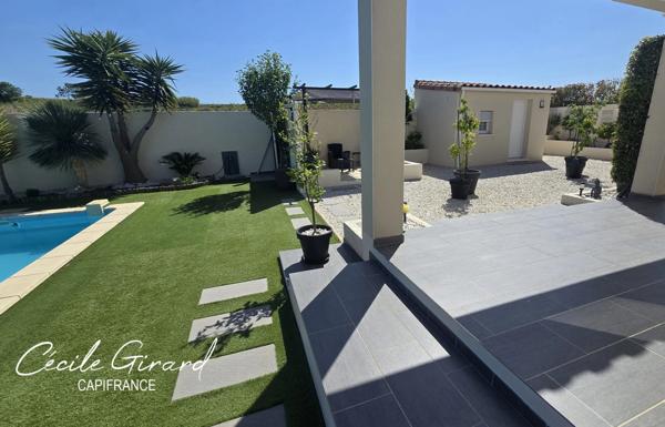 Exclusivité ! Maison à vendre 5 pièces SAUVIAN (34) piscine, garage, sans vis à vie, proche de la mer