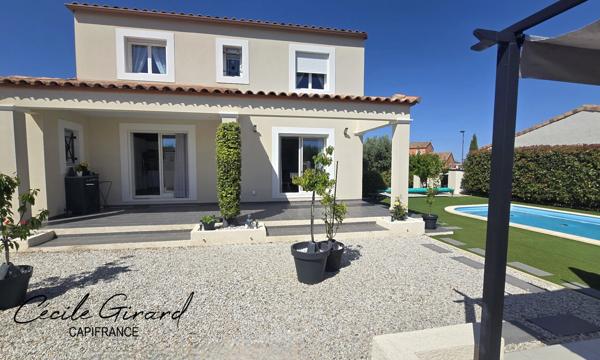 Exclusivité ! Maison à vendre 5 pièces SAUVIAN (34) piscine, garage, sans vis à vie, proche de la mer