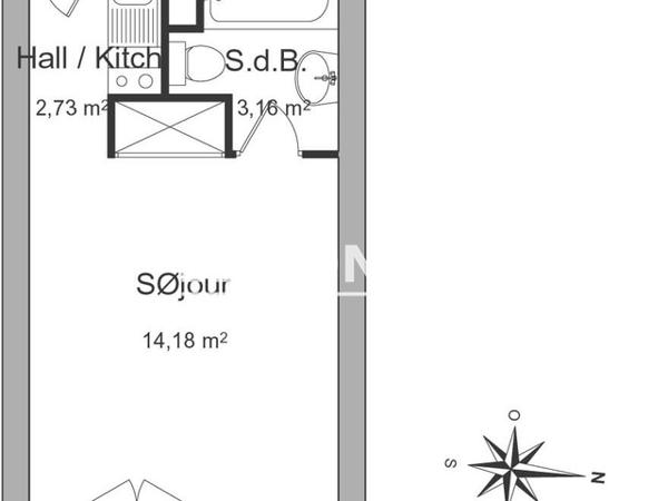 Location Studio 20.07 m² - 4 RUE JEAN GIRAUDOUX Villers Les Nancy 54600