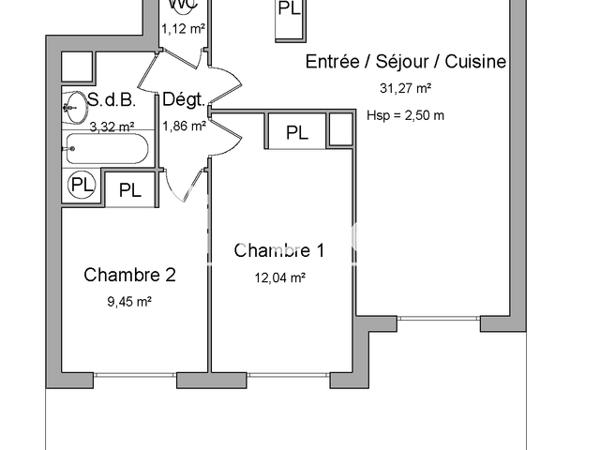Location Appartement 3 pièces 59.06 m² - 2/4 RUE ROUSSEAU Marseille 13005