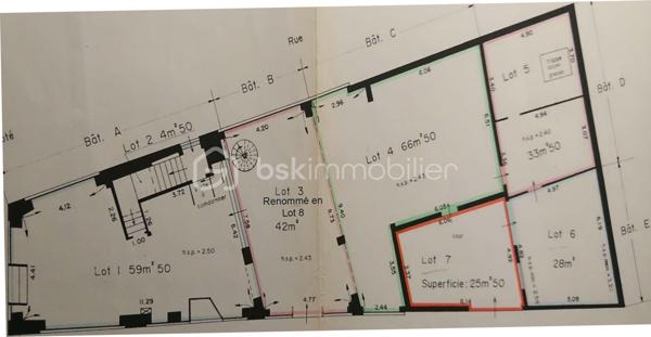 Local d activites de 196 m²