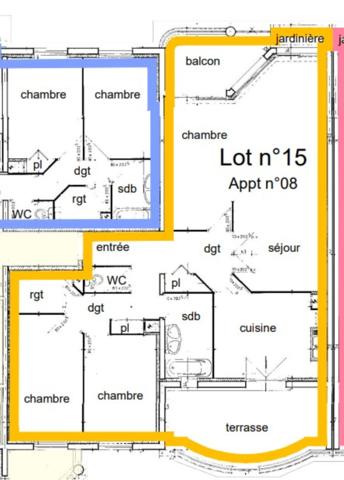 Angers – appartement avec terrasse et parking