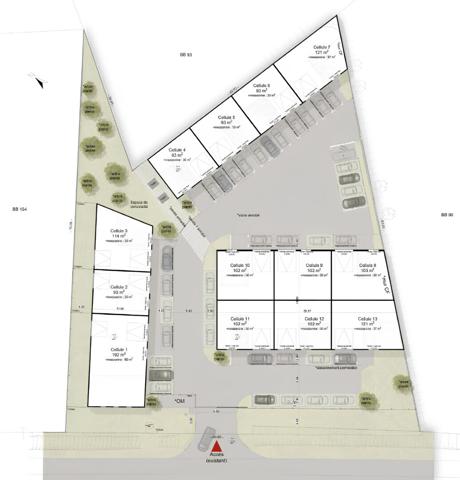 NOUVEAU Village Artisanal : VENTE Locaux d'activité NEUFS 133 m² (132 à 158 m) - LES SORINIERES