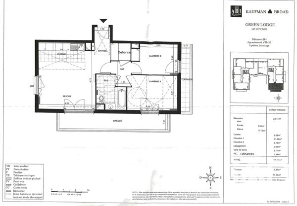 Appartement à vendre 3 pièces 61 m² Villepreux