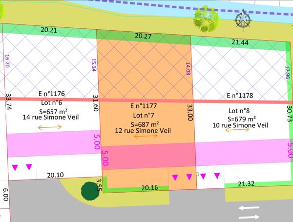 Achat terrain près de GEMOZAC - 687 m² - 61 900 €